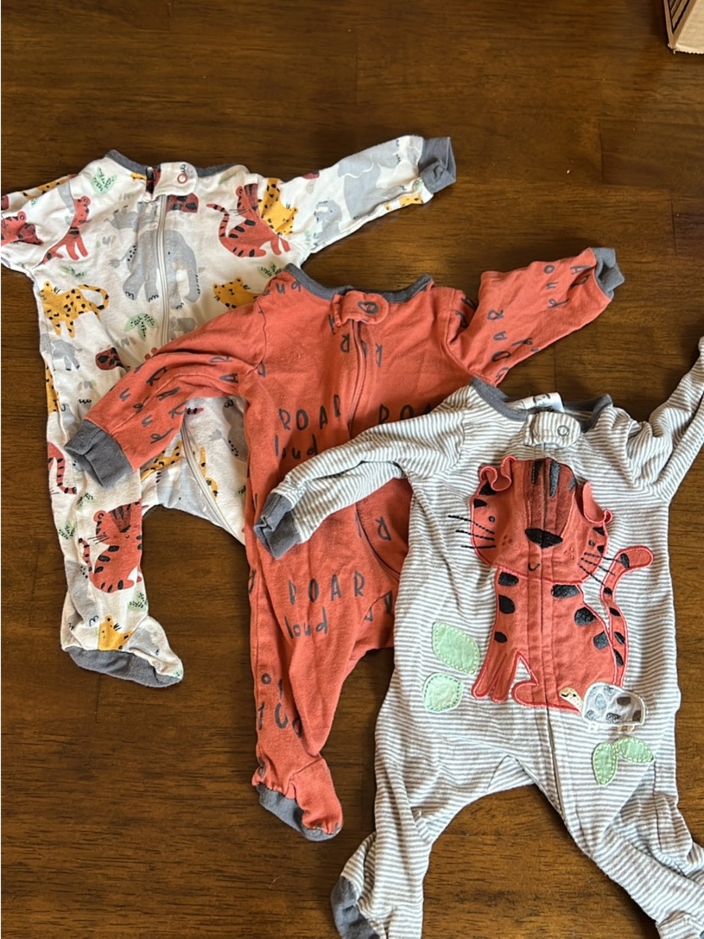 Gerber size Newborn Lot of 3 zippered Sleep n Play pajamas